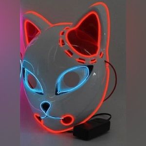 LED Kitty Halloween, Rave or Festival Mask